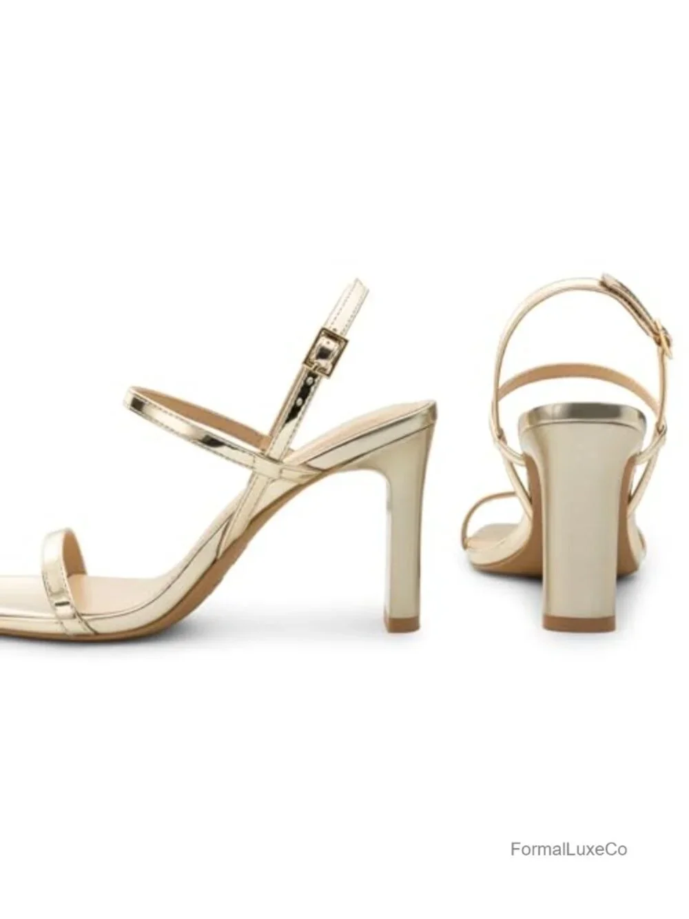 Strappy Square Open Toe Heeled Sandals with Ankle Strap Block Heel Dressy